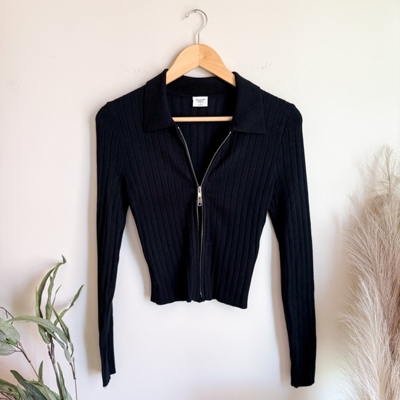 NWOT Abercrombie and Fitch Double Zip Soft AF Sweater - Picture 1 of 4